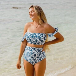 Santorini Ruched High-Waisted Bottoms -Fashion Swimsuit 1selects5242final b6d005bb 0c3e 4518 acf1 ce0f239c14ed