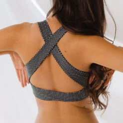 Black Checkers Top Knot -Fashion Swimsuit 369A0007final