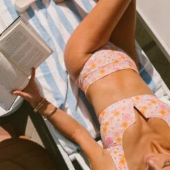 Deep V Bikini Top, Darling Pink -Fashion Swimsuit 369A0482final