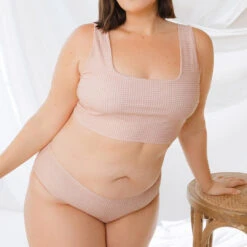 Pink Checkers Hipster Bottoms -Fashion Swimsuit 369A0490final 51fb49bb f459 477e b711 b52569034d43