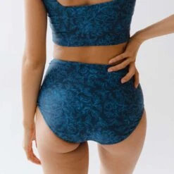 Mykonos Navy High-Waisted Bottoms 13 Mykonos Navy High-Waisted Bottoms -Fashion Swimsuit 369A0606final2