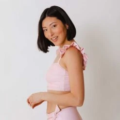 Ballet Pink Bella Crop Top -Fashion Swimsuit 369A0647final