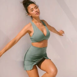 Sea Salt High-Waisted Swim Skirt -Fashion Swimsuit 369A0658