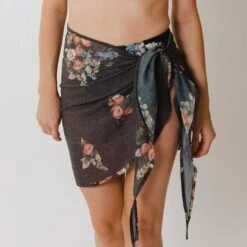 Rose Black Sarong 6 Rose Black Sarong -Fashion Swimsuit 369A0671final