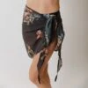 Rose Black Sarong