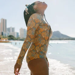 Golden Hour Long Sleeve Rash Guard One-Piece -Fashion Swimsuit 369A0708final 261af686 976d 4781 be11 83e7924f73e7