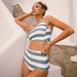 Horizon Sage High-Waisted Bottoms -Fashion Swimsuit 369A0887