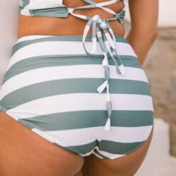 Horizon Sage High-Waisted Bottoms -Fashion Swimsuit 369A0896