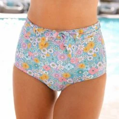 Darling Blue Belted Bottoms -Fashion Swimsuit 369A0931final