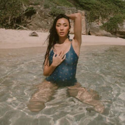 The Natalie One-Piece, Ocean + Coral -Fashion Swimsuit 369A1174final