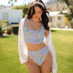 Darling Blue Almost Cheeky Bottoms -Fashion Swimsuit 369A1463final