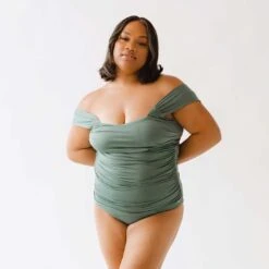 Sea Salt Off Shoulder One-Piece -Fashion Swimsuit 369A1545final 06442ac6 3118 4844 ae46 242b52a2fd4b