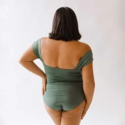 Sea Salt Off Shoulder One-Piece -Fashion Swimsuit 369A1576final