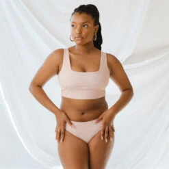 Pink Checkers Olivia Swim Crop -Fashion Swimsuit 369A1578final