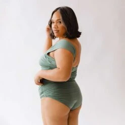 Sea Salt Off Shoulder One-Piece -Fashion Swimsuit 369A1583final