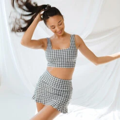 Houndstooth High-Waisted Swim Skirt -Fashion Swimsuit 369A1711final 88f824c4 034d 424c 893f ee8d2a245e16