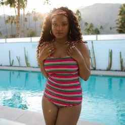 The Natalie One-Piece, Summer Stripe -Fashion Swimsuit 369A1814final