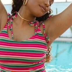 The Natalie One-Piece, Summer Stripe -Fashion Swimsuit 369A1884final