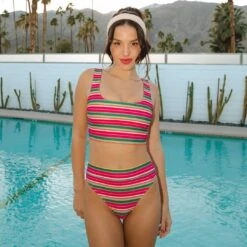 Summer Stripe Almost Cheeky Bottoms -Fashion Swimsuit 369A2097final 725cd5e4 65e1 423a b620 07333086b9a2