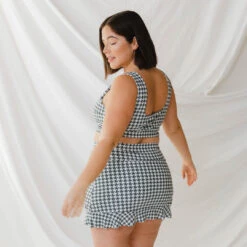 Houndstooth High-Waisted Swim Skirt -Fashion Swimsuit 369A2622final c2890887 84b6 48bb ac29 b91750224aaf