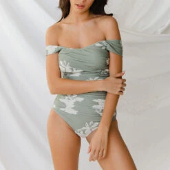 Paradise Lost Off Shoulder One-Piece -Fashion Swimsuit 369A2798final