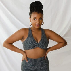 Black Checkers Top Knot