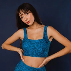 Mykonos Navy Olivia Swim Crop -Fashion Swimsuit 369A2837final