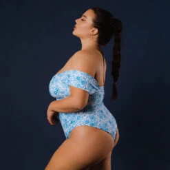 The Mykonos White Off Shoulder One-Piece -Fashion Swimsuit 369A2934final