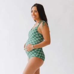 The Natalie One-Piece, Green Check 10 The Natalie One-Piece, Green Check -Fashion Swimsuit 369A2986final
