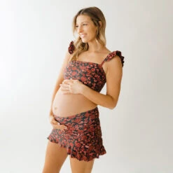 Pink Ditzy High-Waisted Swim Skirt -Fashion Swimsuit 369A4580final 091d8ab4 6424 4277 b758 2b0eb9135c26