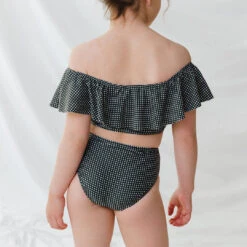 Mini Wave Two-Piece Set, Black Checkers -Fashion Swimsuit 369A4715final