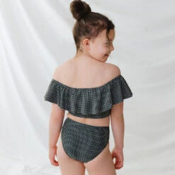 Mini Wave Two-Piece Set, Black Checkers -Fashion Swimsuit 369A4716final