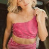 Red Gingham Icon Crop