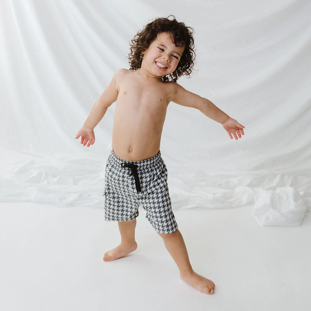 Houndstooth Jr. Swim Trunks 2 Houndstooth Jr. Swim Trunks - Image 2