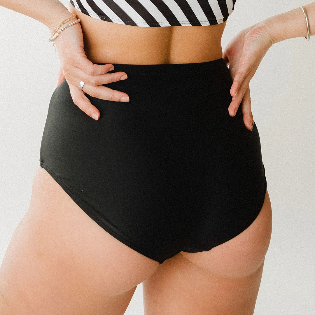Matte Black High-Waisted Bottoms 3 Matte Black High-Waisted Bottoms - Image 3