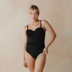 The Duchess One-Piece, Black -Fashion Swimsuit 369A5462final