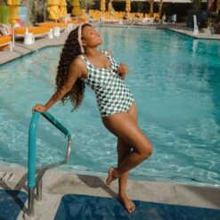 Deep End One-Piece, Check Mate -Fashion Swimsuit 369A5577final c87b9113 0823 48c7 8312 0c37446f0dc2