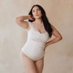 Ivory Off Shoulder One-Piece 17 Ivory Off Shoulder One-Piece -Fashion Swimsuit 369A7320final