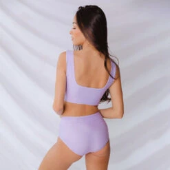 Periwinkle High-Waisted Bottoms -Fashion Swimsuit 369A7446final
