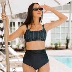Momentum Bra, Navy Pinstripe 21 Momentum Bra, Navy Pinstripe -Fashion Swimsuit 369A7599final