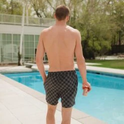 Wind And Sea Shorts 5" Inseam, Slate Checkers -Fashion Swimsuit 369A8100finnal