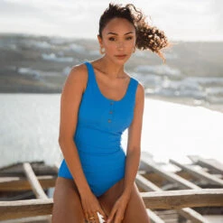 Deep End One-Piece, Cobalt -Fashion Swimsuit 369A8509final