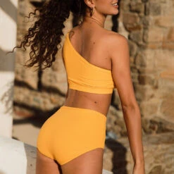 Groove Icon Swim Crop, Marigold -Fashion Swimsuit 369A8625final