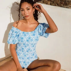 Eloise One-Piece, Mykonos White -Fashion Swimsuit 369A8779final