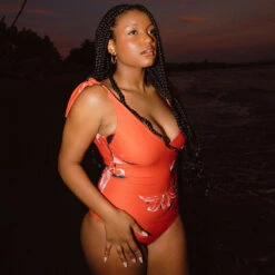 Belle One-Piece, Pink Lily 21 Belle One-Piece, Pink Lily -Fashion Swimsuit 369A8943final