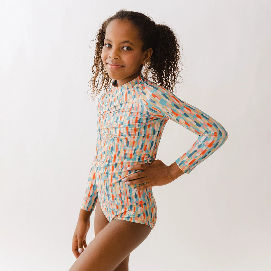 Mini Rash Guard Two-Piece Set, Athens Sunset 8 Mini Rash Guard Two-Piece Set, Athens Sunset - Image 8