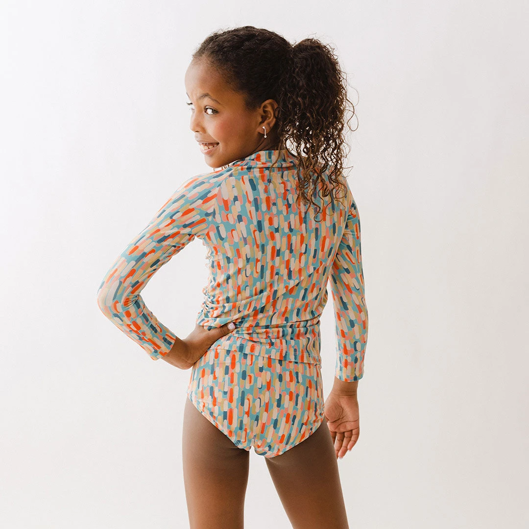 Mini Rash Guard Two-Piece Set, Athens Sunset 9 Mini Rash Guard Two-Piece Set, Athens Sunset - Image 9