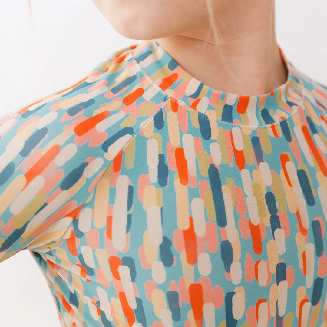 Mini Rash Guard Two-Piece Set, Athens Sunset 4 Mini Rash Guard Two-Piece Set, Athens Sunset - Image 4