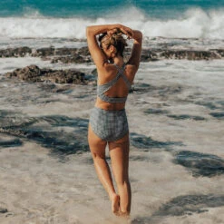 Black Check Top Knot 10 Black Check Top Knot -Fashion Swimsuit BlackGingham Web6