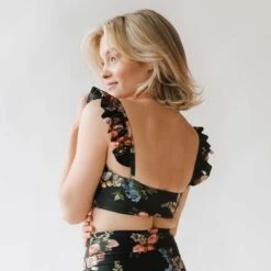 Rose Black Bella Crop Top -Fashion Swimsuit DSC03566finnal